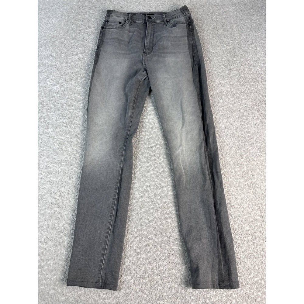 Mother Jeans Womens 26 Charcoal The Swooner Supermoon Stripe High Rise Skinny